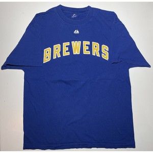 MILWAUKEE BREWERS RYAN BRAUN #8 T-shirt LARGE MLB Wisconsin Miller Park Tailgate